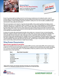 whey protein heat stability report
